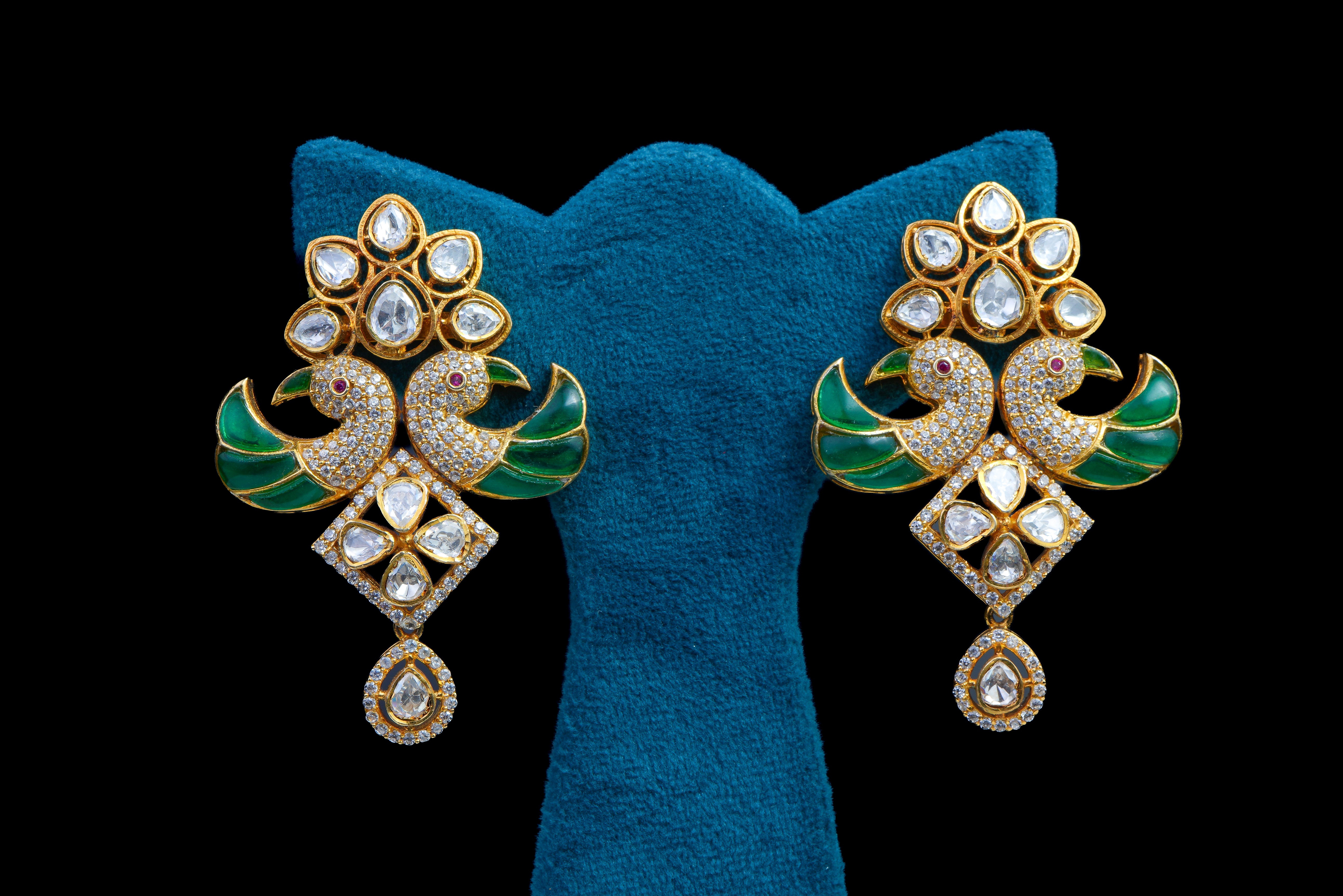 Mor Pankh Ratna Polki Necklace Set