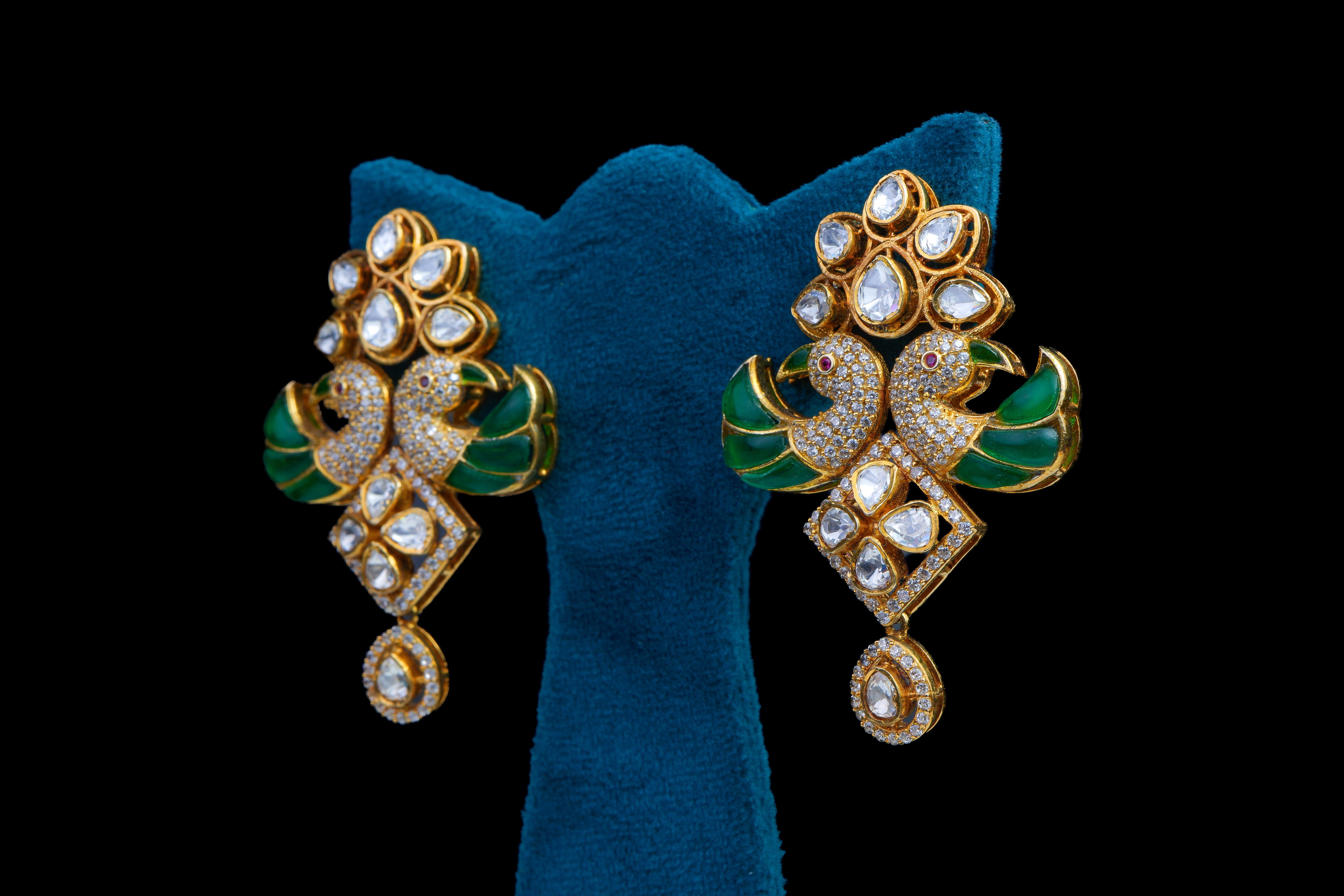Mor Pankh Ratna Polki Necklace Set