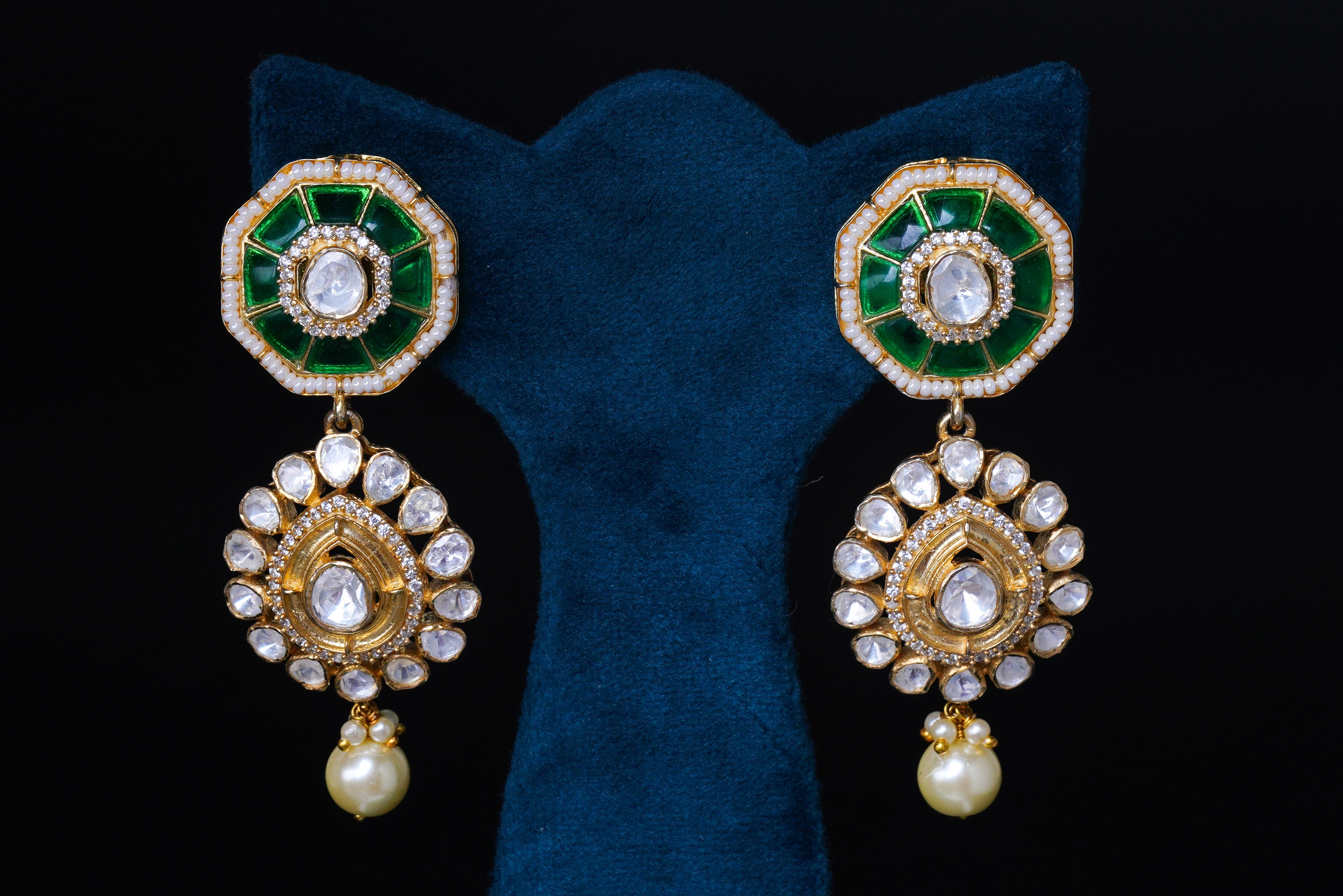 Blush Emerald Polki Set