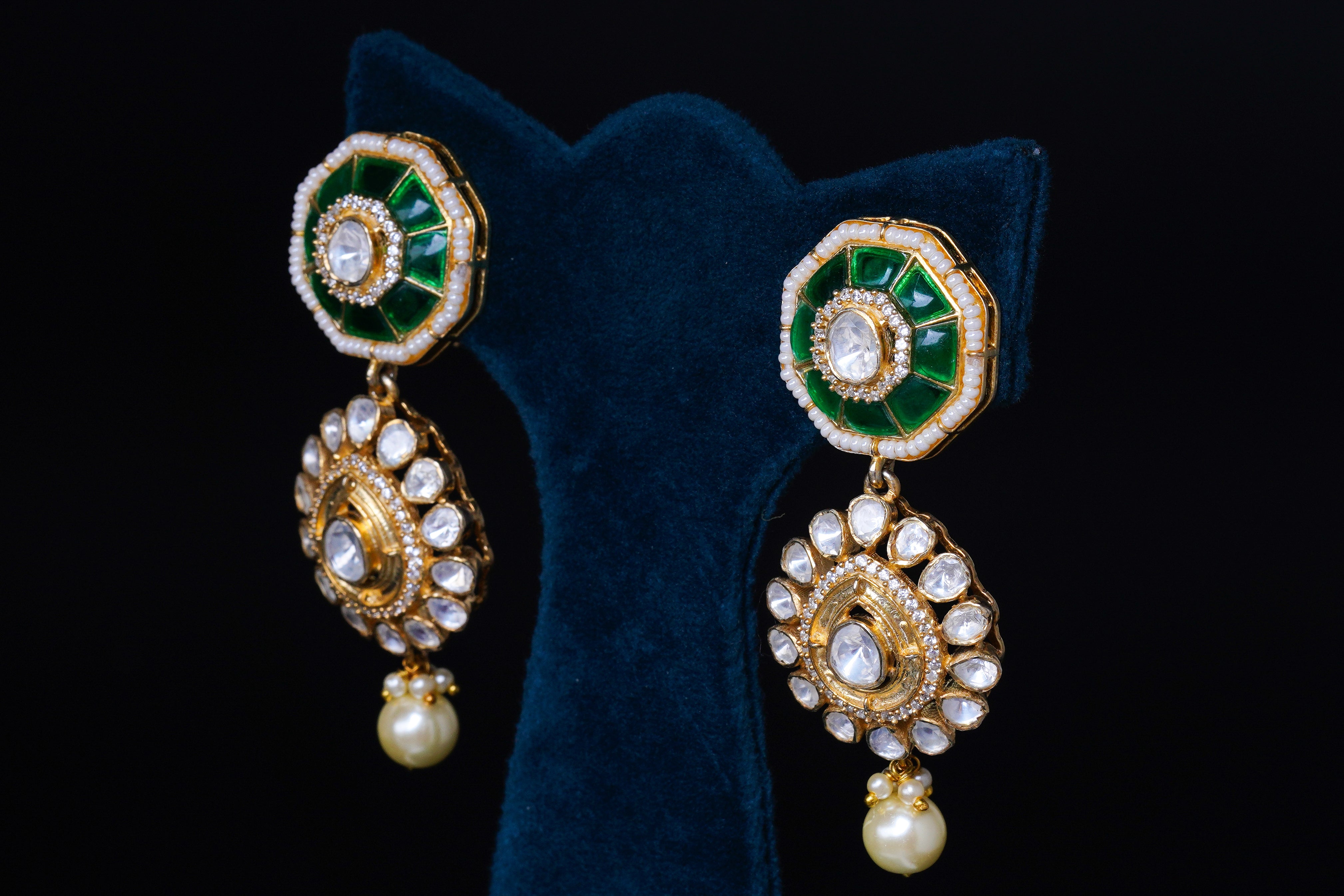Blush Emerald Polki Set