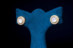 Classic Polki Earrings in Silver