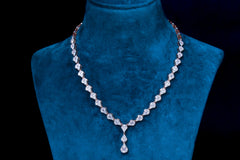 Elegant Diamond Drop Necklace Set