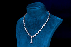 Elegant Diamond Drop Necklace Set