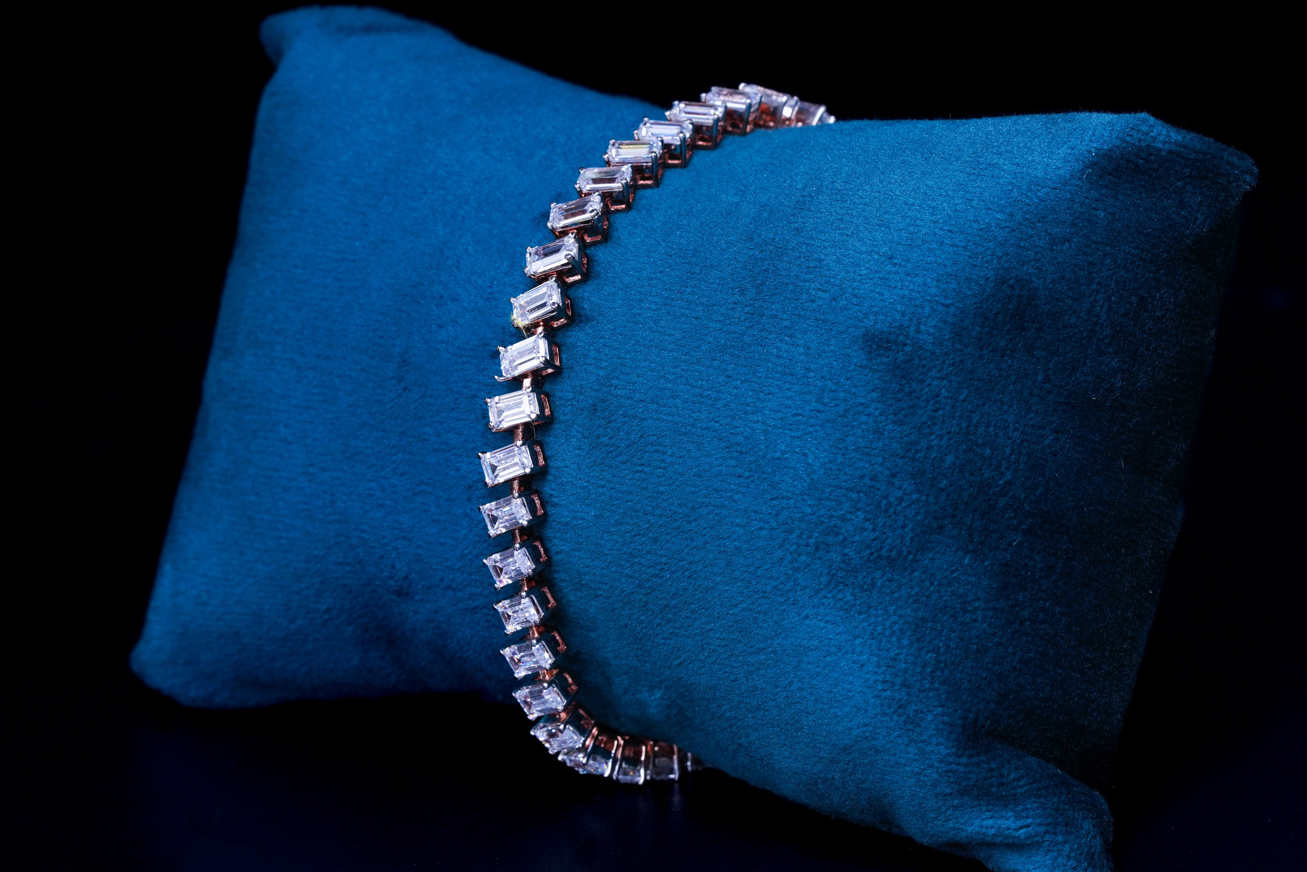 Elegant Baguette Diamond Tennis Bracelet