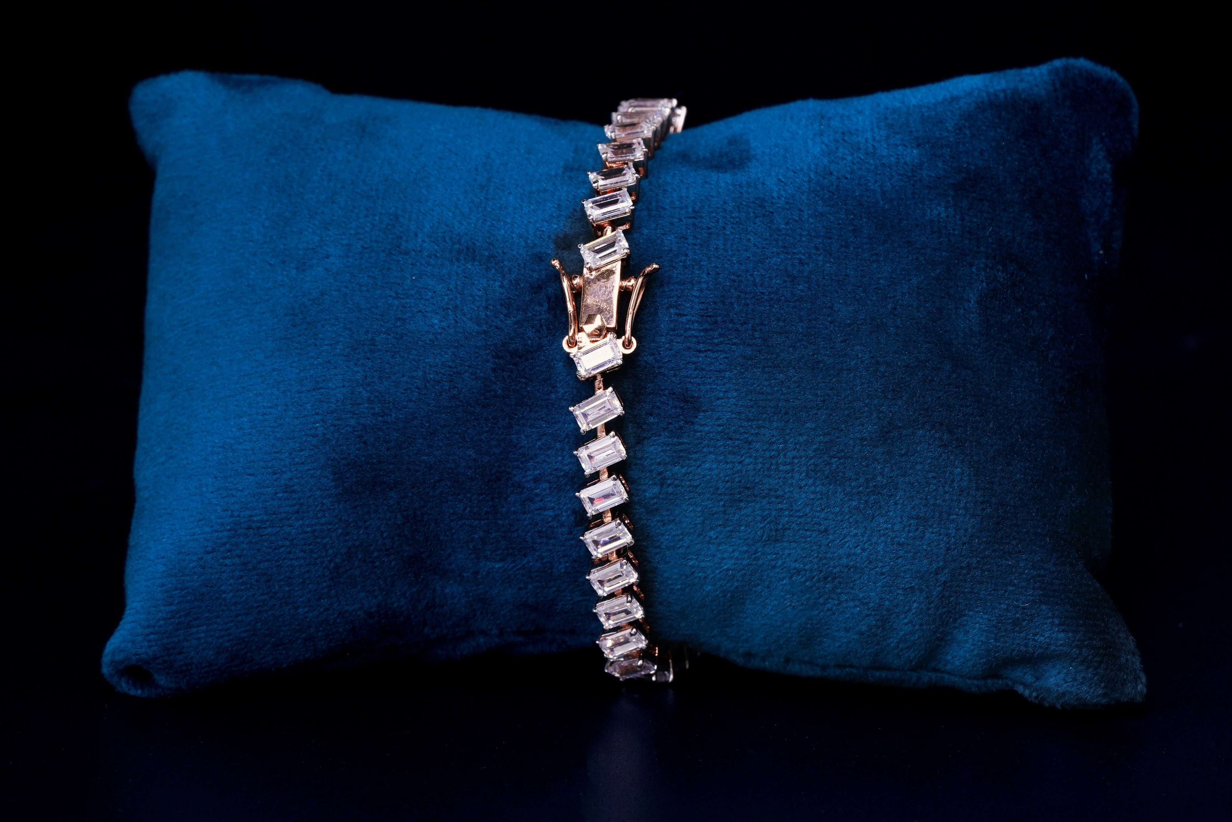 Elegant Baguette Diamond Tennis Bracelet