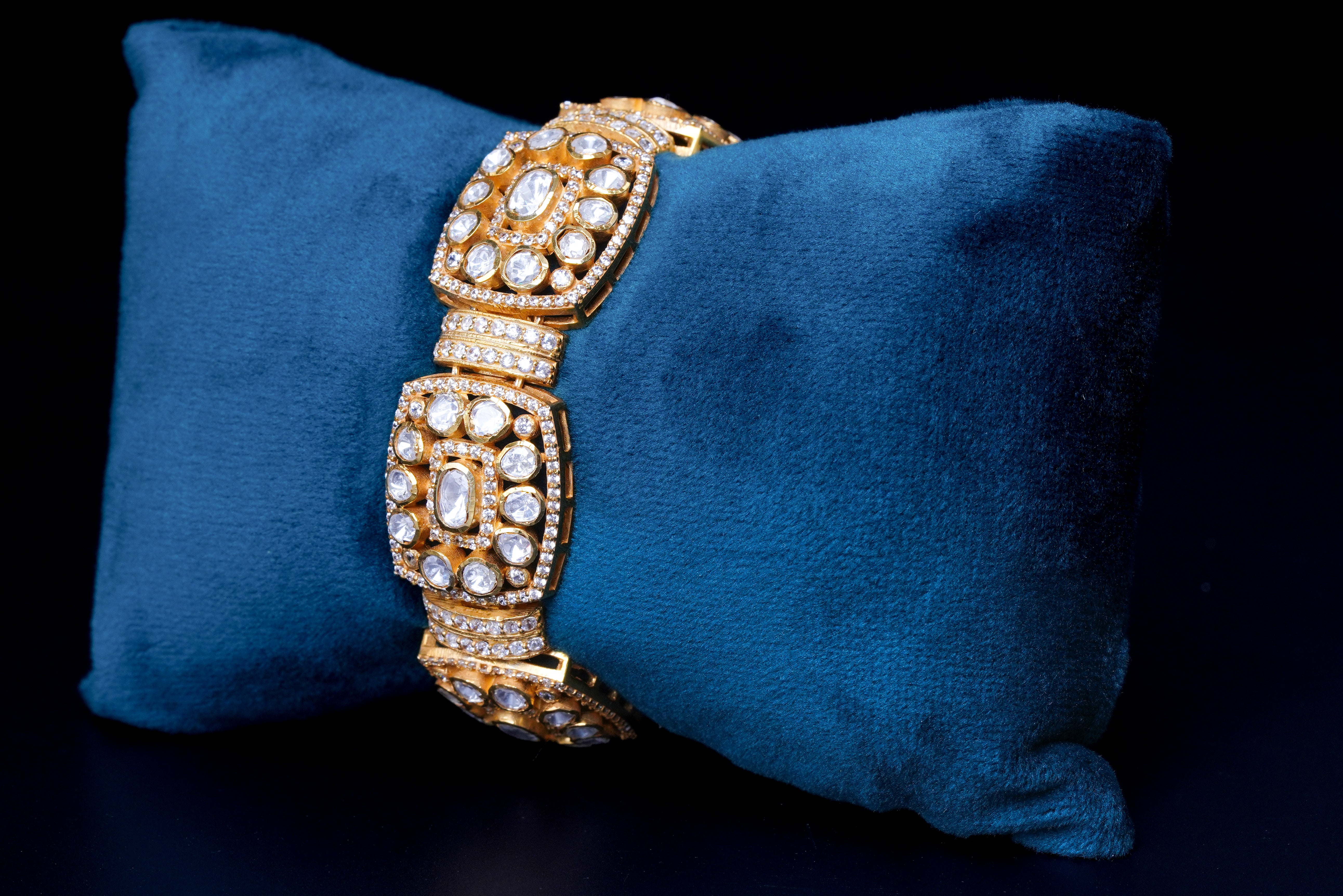 Classic Polki Diamond Statement Bracelet