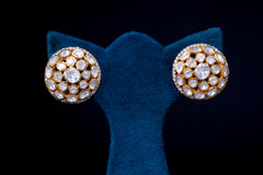 Royal Dome Polki Stud Earrings