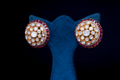 Royal Dome Polki Stud Earrings