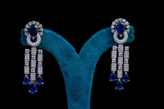 Sapphire Drop Diamond Layered Necklace Set