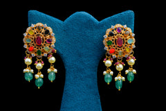 Navratna Polki Necklace Set