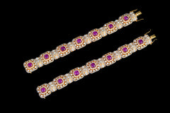 Royal Ruby Polki Bangle Pair
