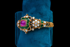 Royal Ruby Emerald Polki Bracelet