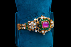Royal Ruby Emerald Polki Bracelet