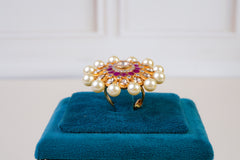 Royal Polki Pearl Statement Ring