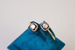 Modern Polki Diamond Open Cuff Kada Bracelet