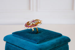Butterfly Kundan Pearl Statement Ring