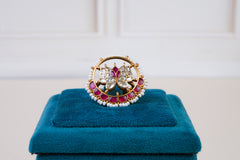 Butterfly Kundan Pearl Statement Ring