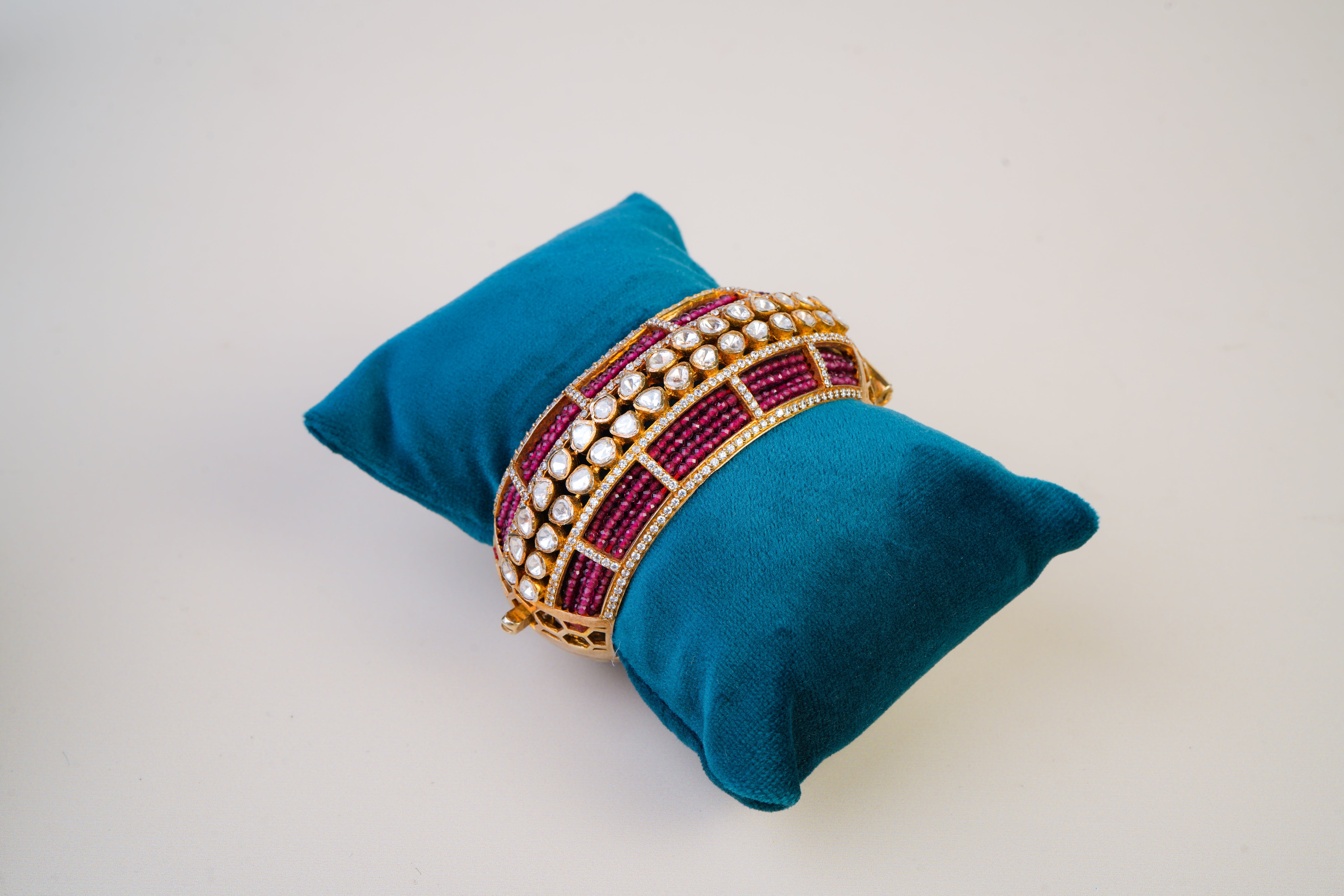 Royal Ruby Kundan Statement Kada