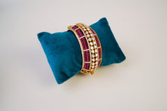 Royal Ruby Kundan Statement Kada