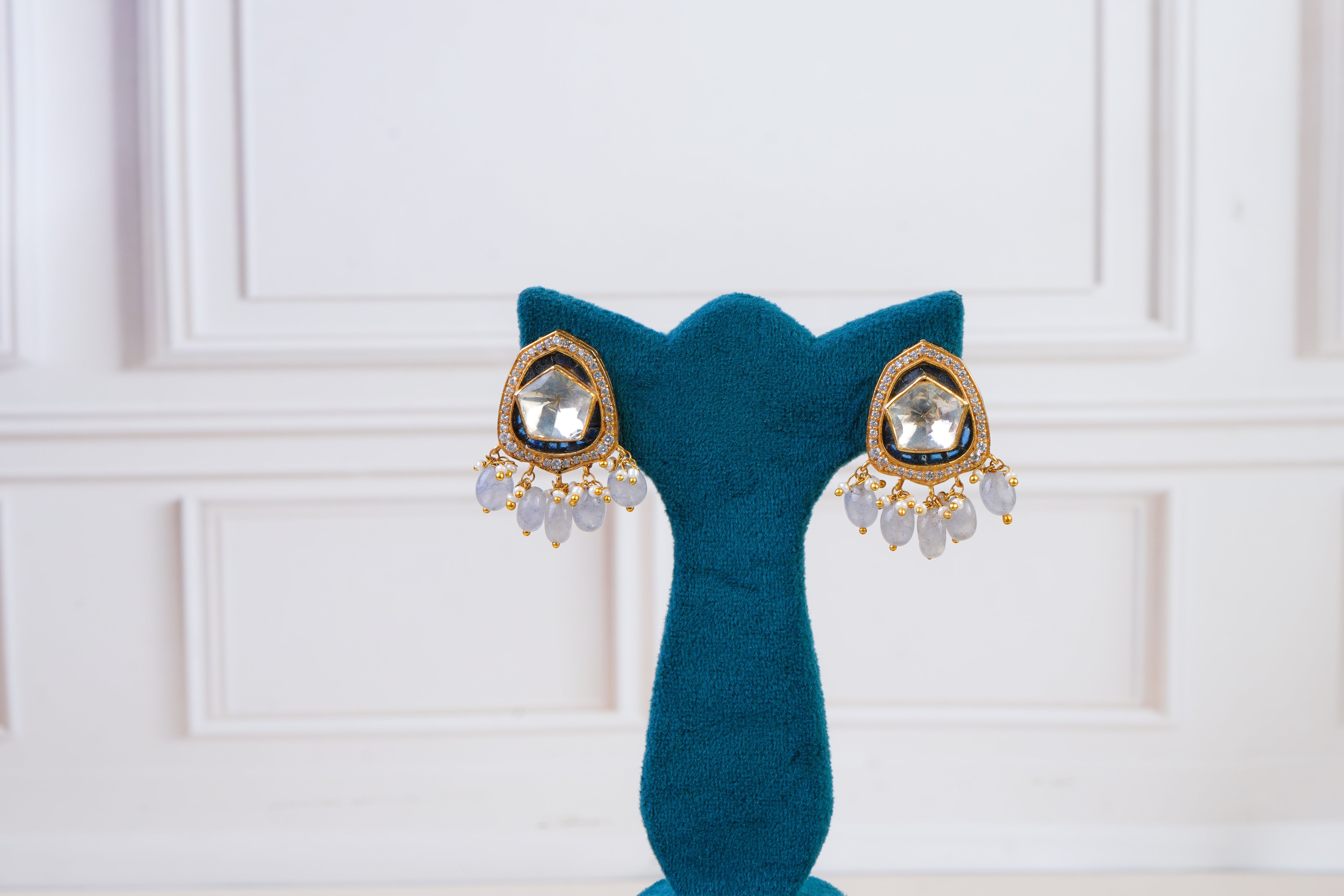 Polki Choker Set with Pearl Drops