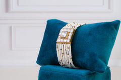 Elegant Multi-Strand Pearl Kundan Bracelet