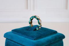 Turquoise Polki Band Ring