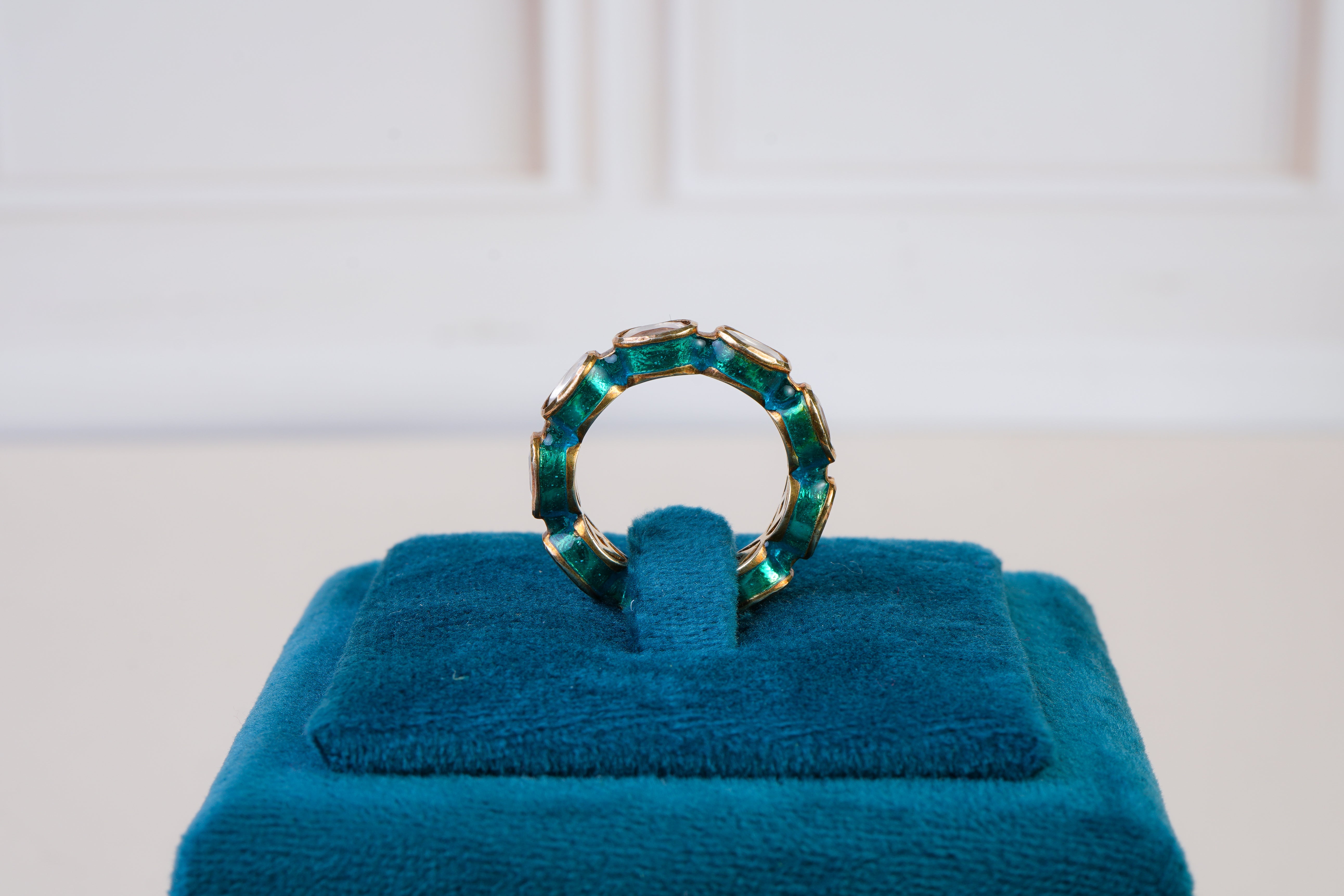 Turquoise Polki Band Ring