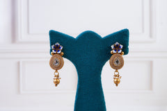 Royal Blue Floral Kundan Choker Set