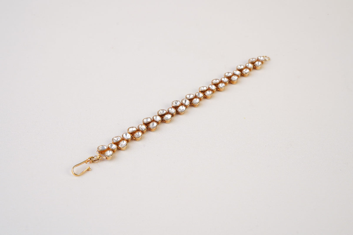 Classic Single-Line Kundan Bracelet