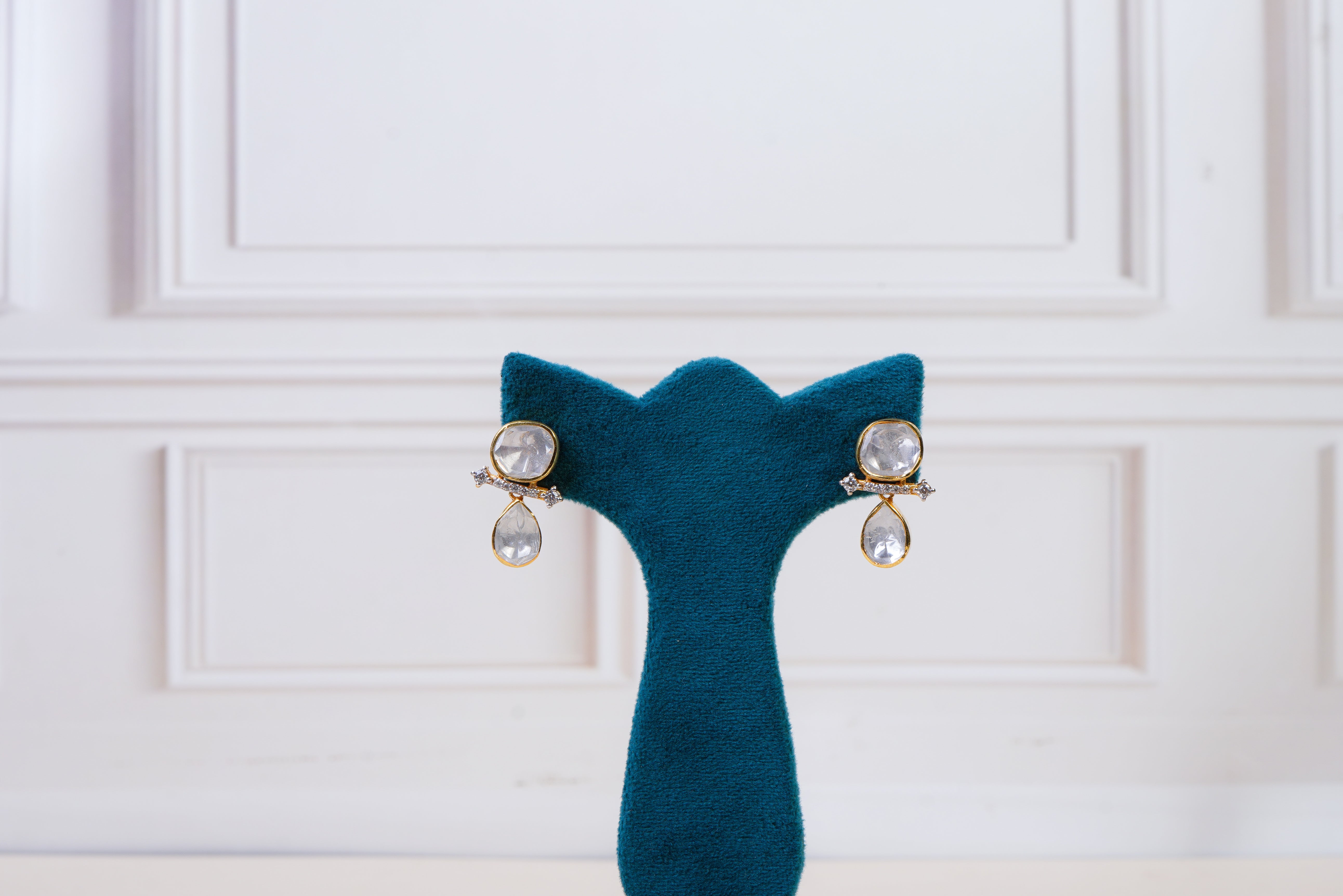 Classic Polki Drop Necklace Set