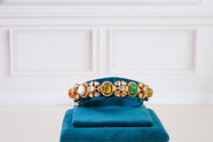 Royal Navratna Kundan Bangle Bracelet