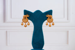 Royal Elephant Temple Pearl Choker Set