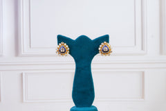 Sapphire Polki Pearl Choker Set