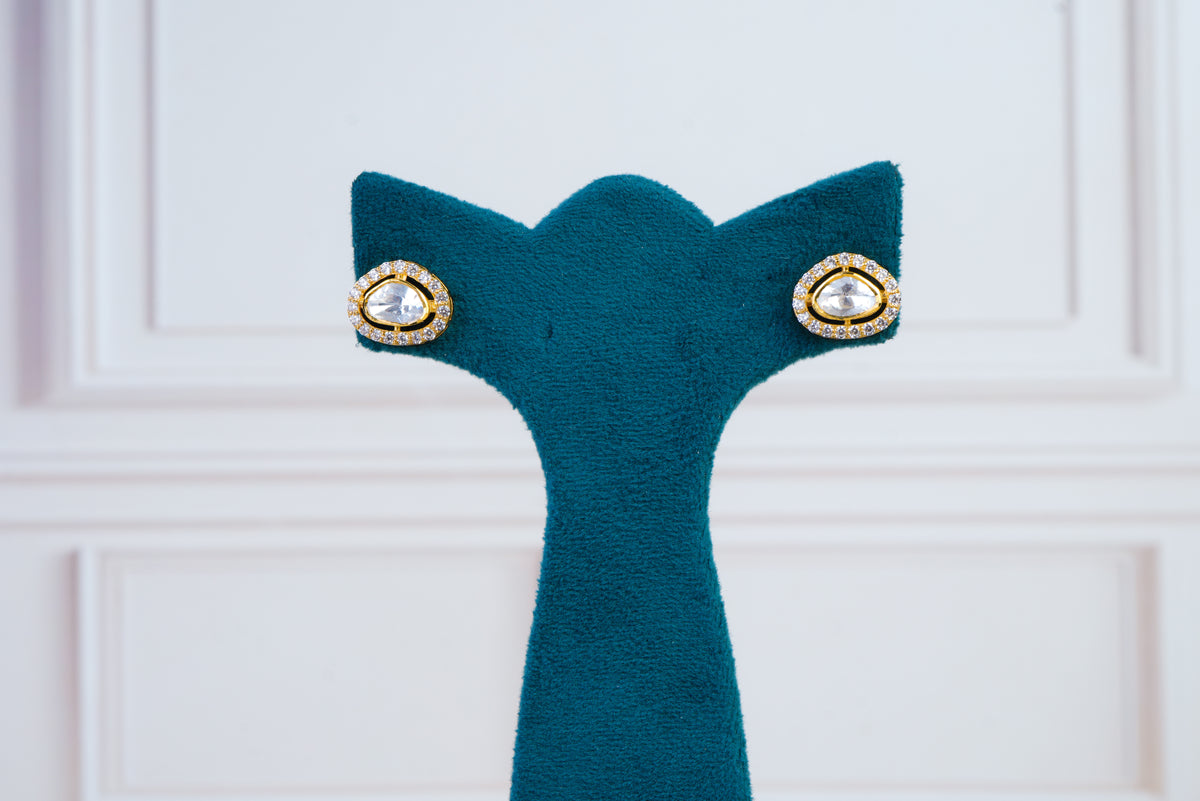 Classic Kundan Stud Earrings