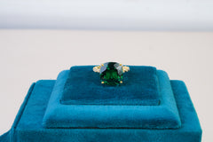Emerald Green Solitaire Statement Ring