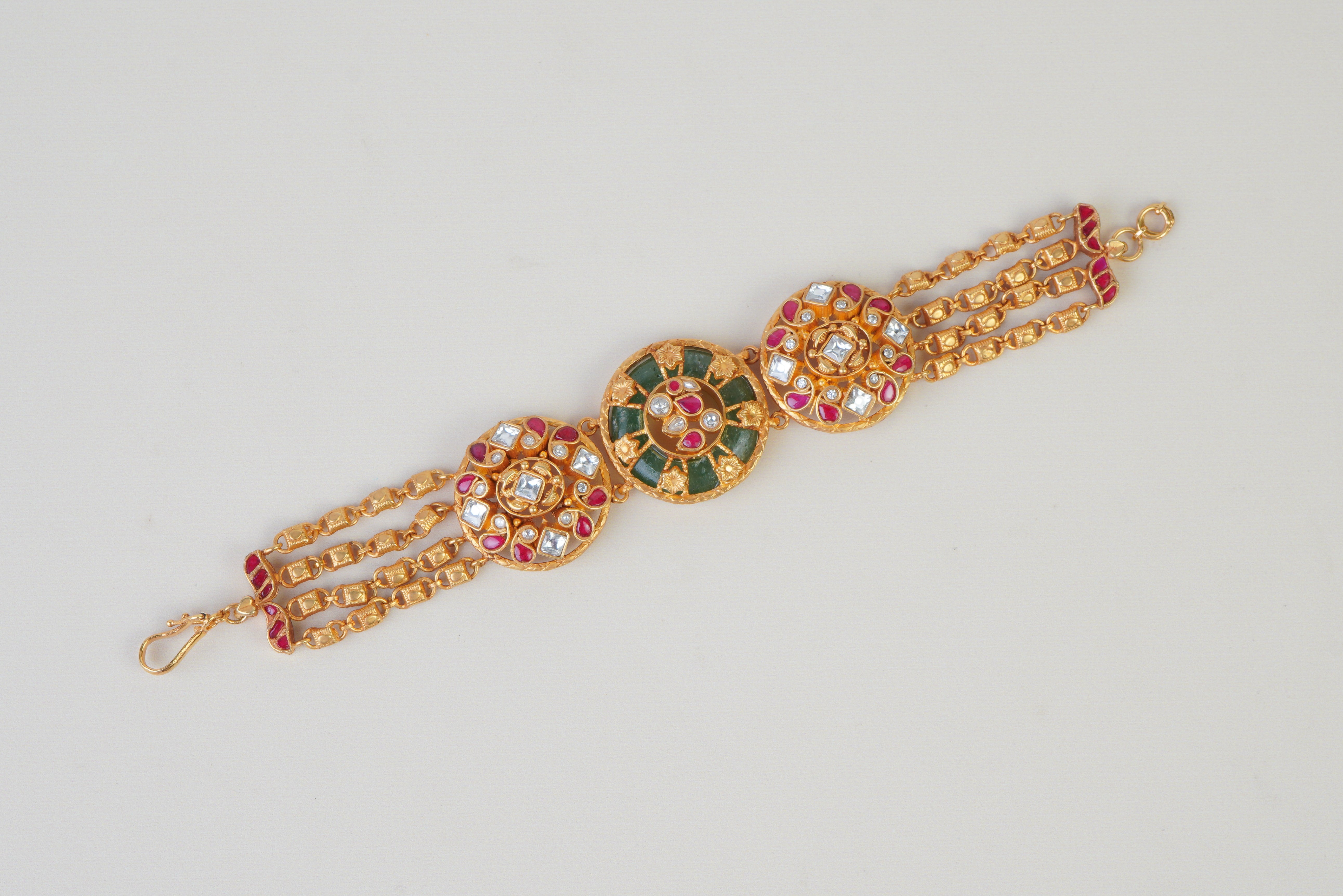 Royal Kundan Heritage Statement Bracelet