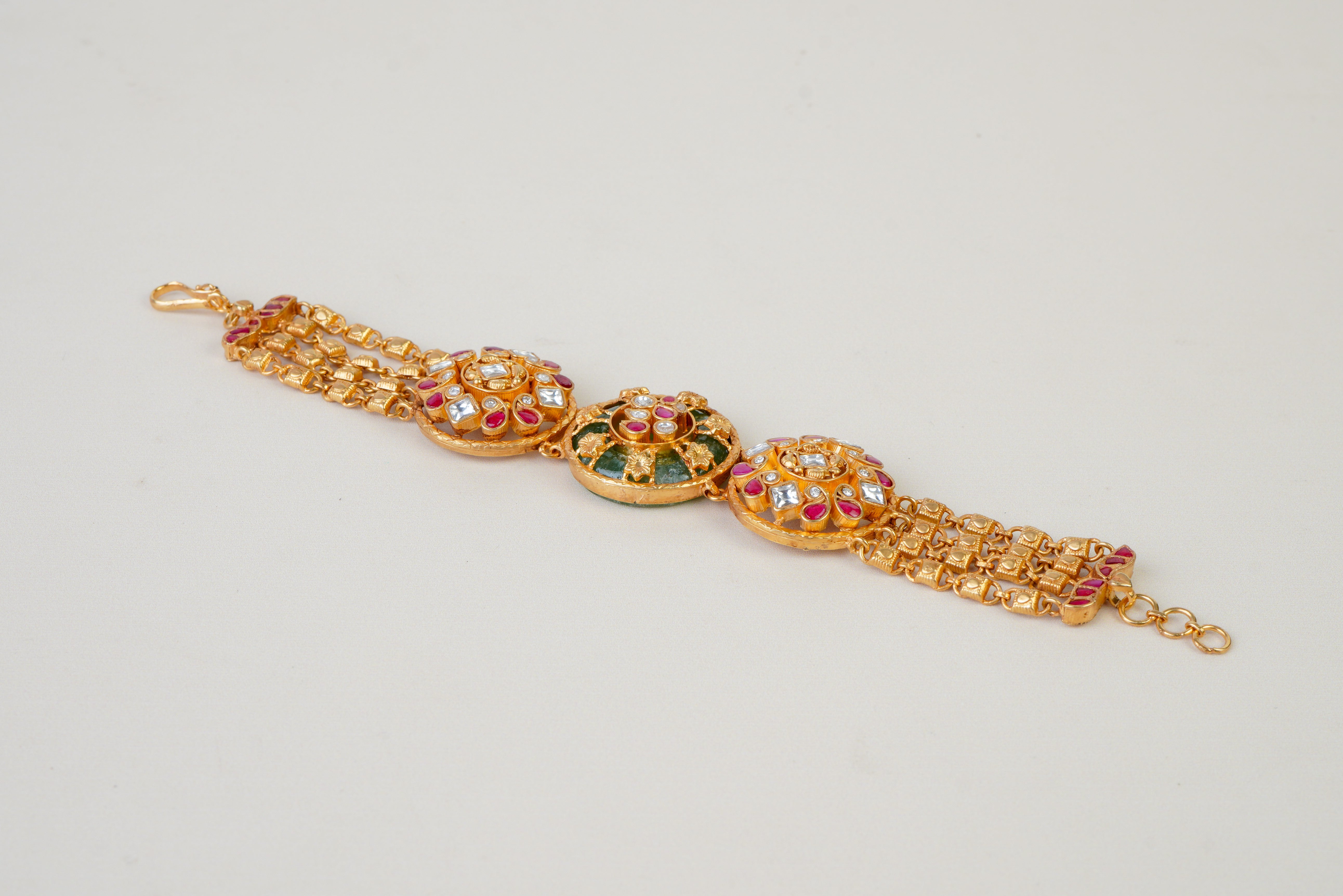 Royal Kundan Heritage Statement Bracelet