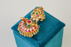 Traditional Kundan Polki Statement Ring