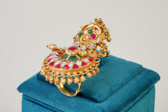 Traditional Kundan Polki Statement Ring