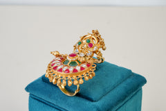 Traditional Kundan Polki Statement Ring