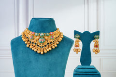 Heritage Temple Kundan Choker Set