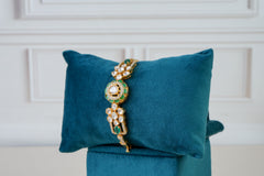 Elegant Polki Diamond Kundan Kada Bracelet