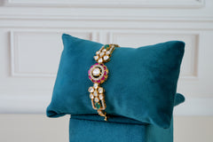 Polki Kundan Kada with Ruby Accents