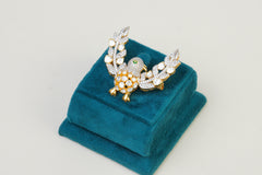 Silver Polki Bird Statement Brooch