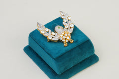 Silver Polki Bird Statement Brooch