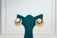 Silver Polki Stud Earrings
