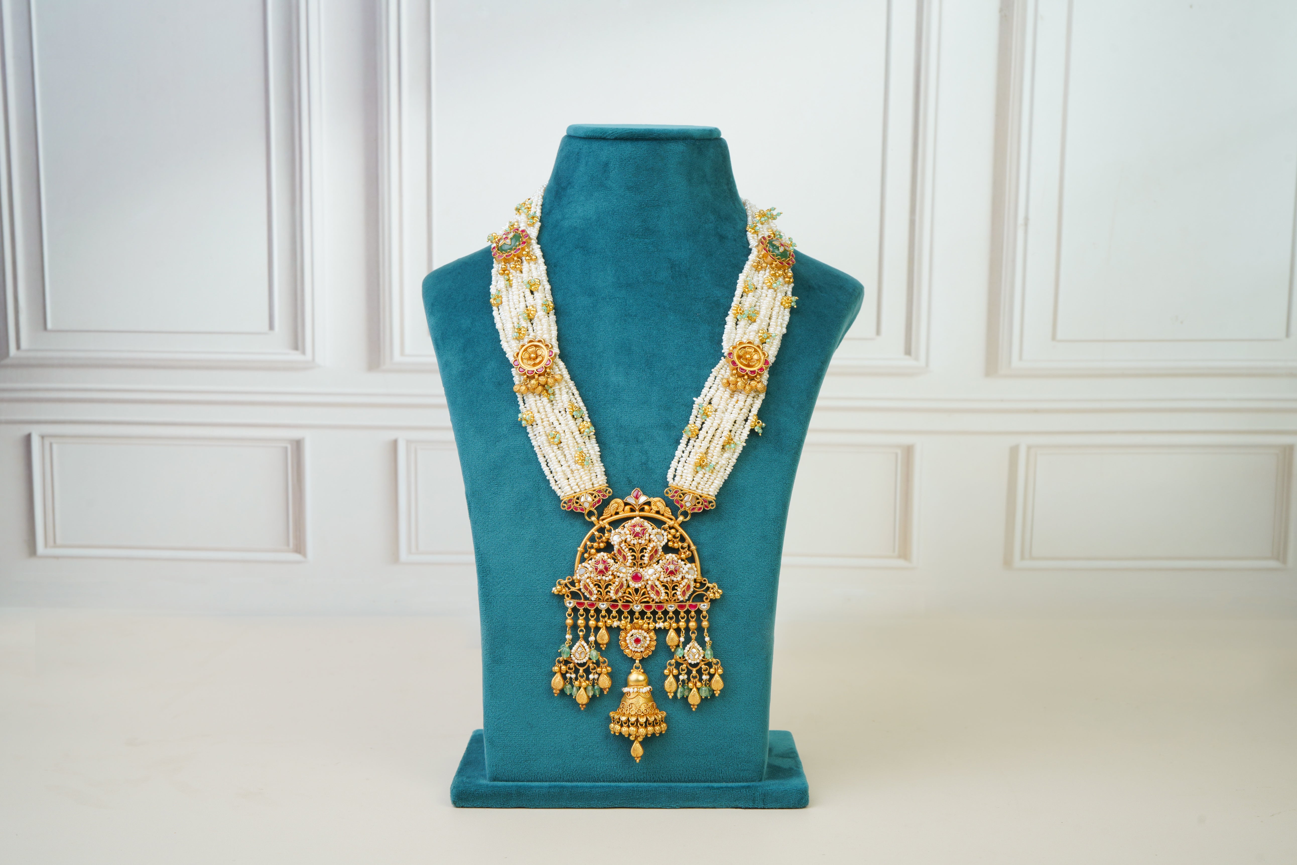 Royal Pearl & Kundan Bridal Necklace Set