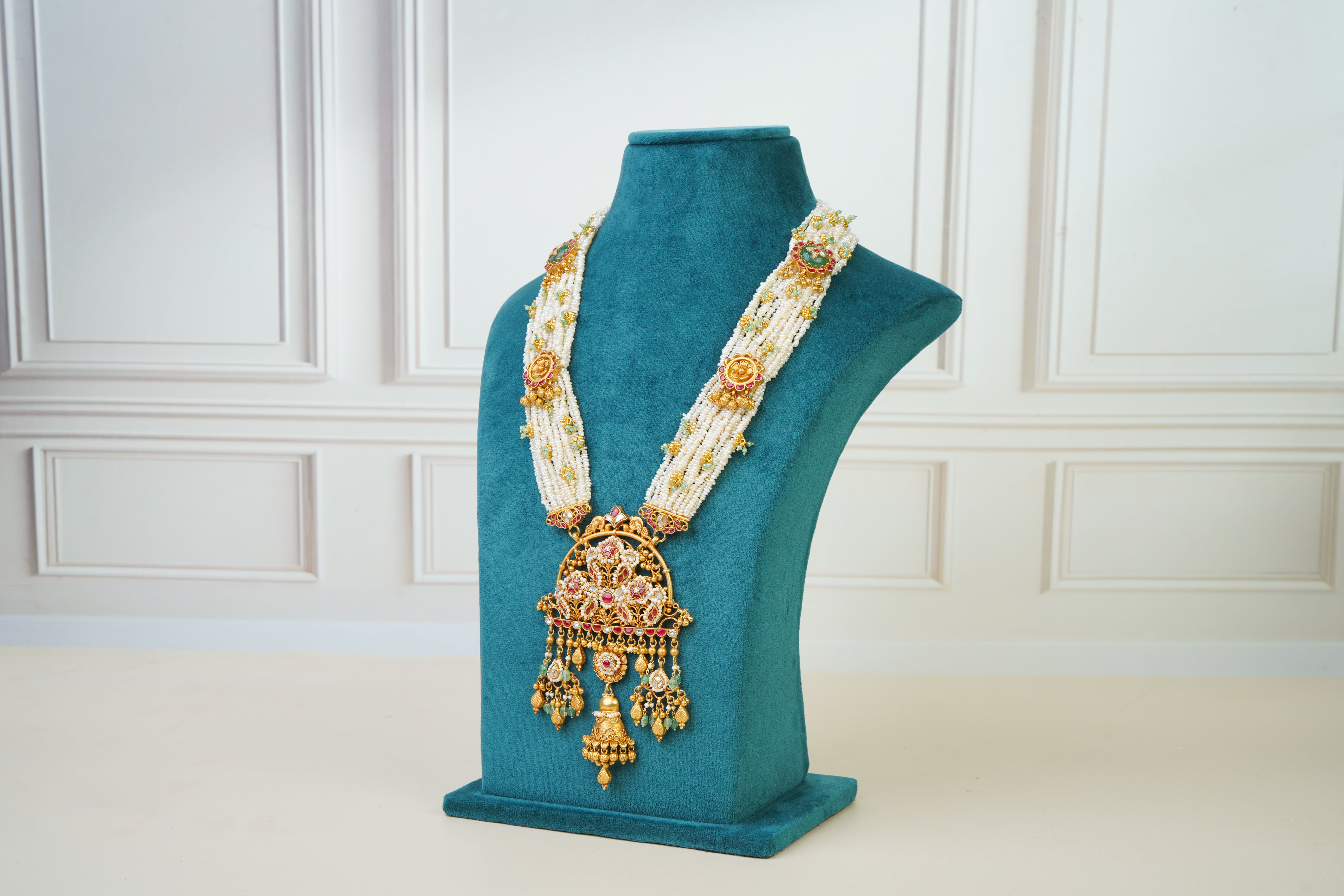 Royal Pearl & Kundan Bridal Necklace Set