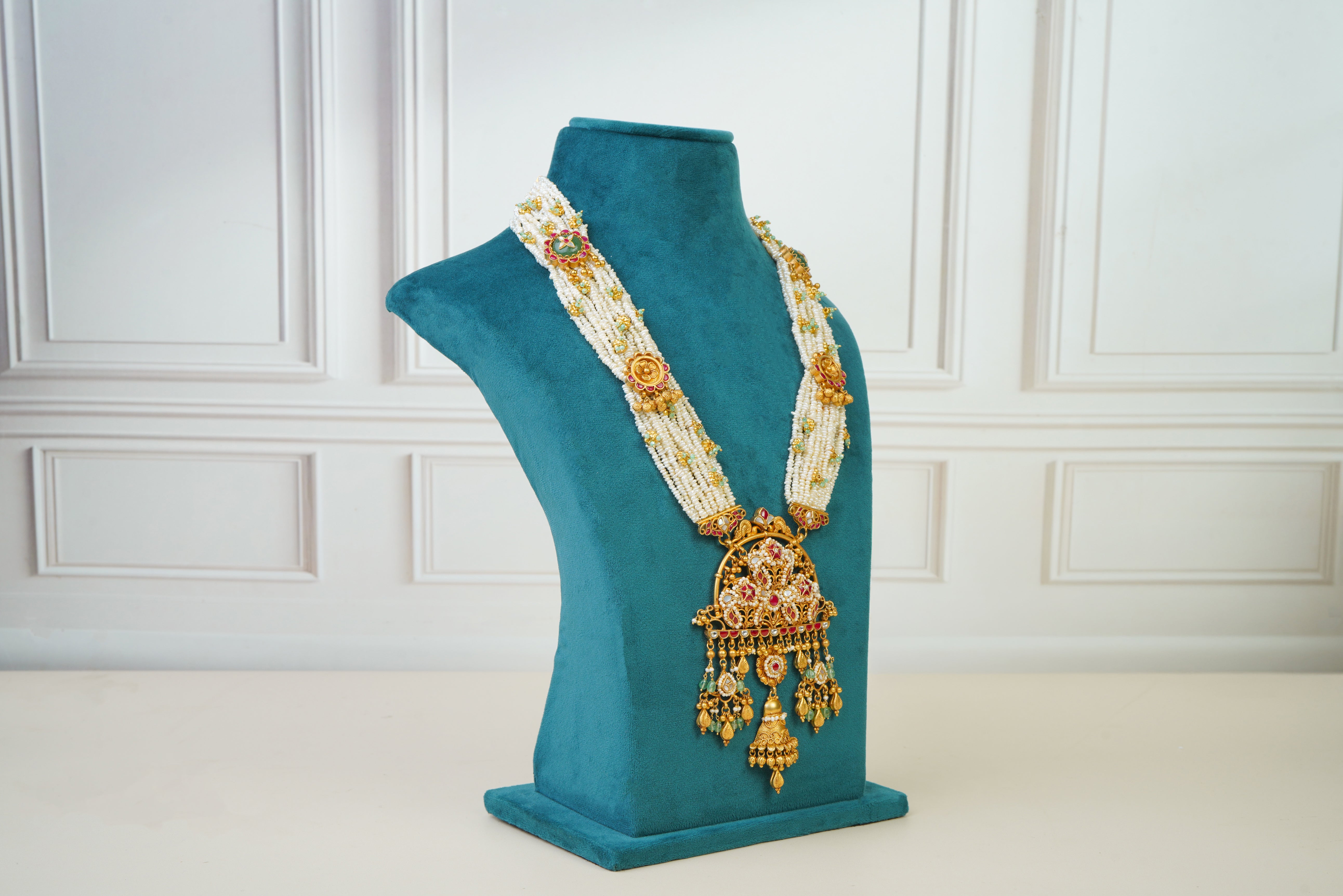 Royal Pearl & Kundan Bridal Necklace Set
