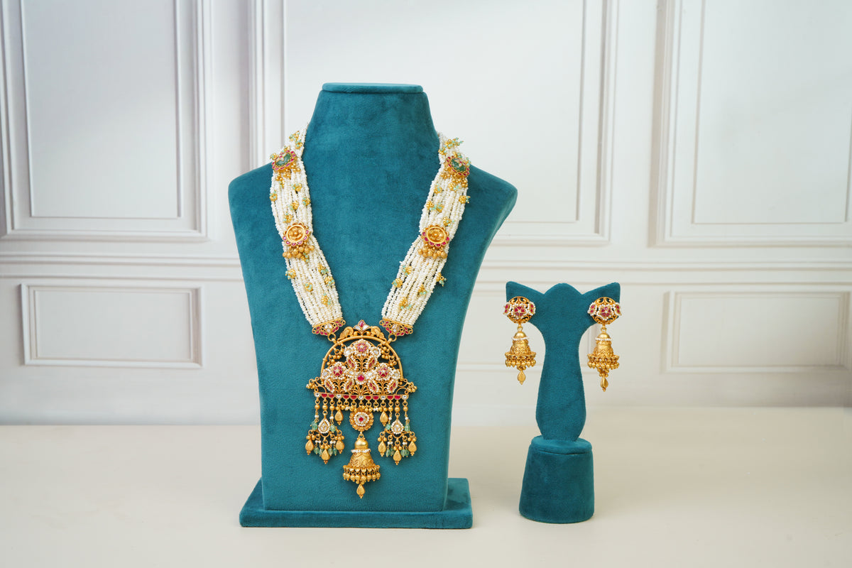Royal Pearl & Kundan Bridal Necklace Set